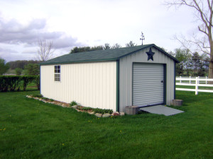 Atlantic storage building. 6' side walls. Martin's Mini Barns