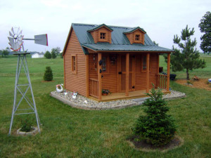 Storage barn built and delivered by Martin's Mini Barns