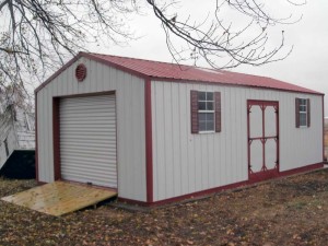 Mini Garage. Store your lawn equipment and more in your cutom Mini Barn built by Martin's Mini Barns